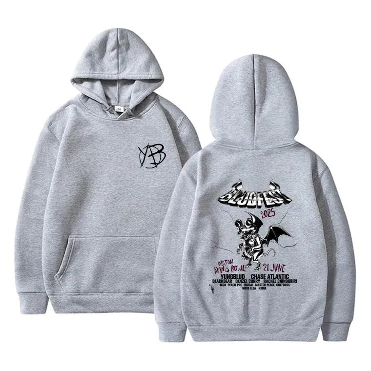 Rocker Yungblud Bludfest Terror Mouse Graphic Hoodie Men Women Fashion Rock Rat Funny Sweatshirt Male Casual Oversized Hoodies