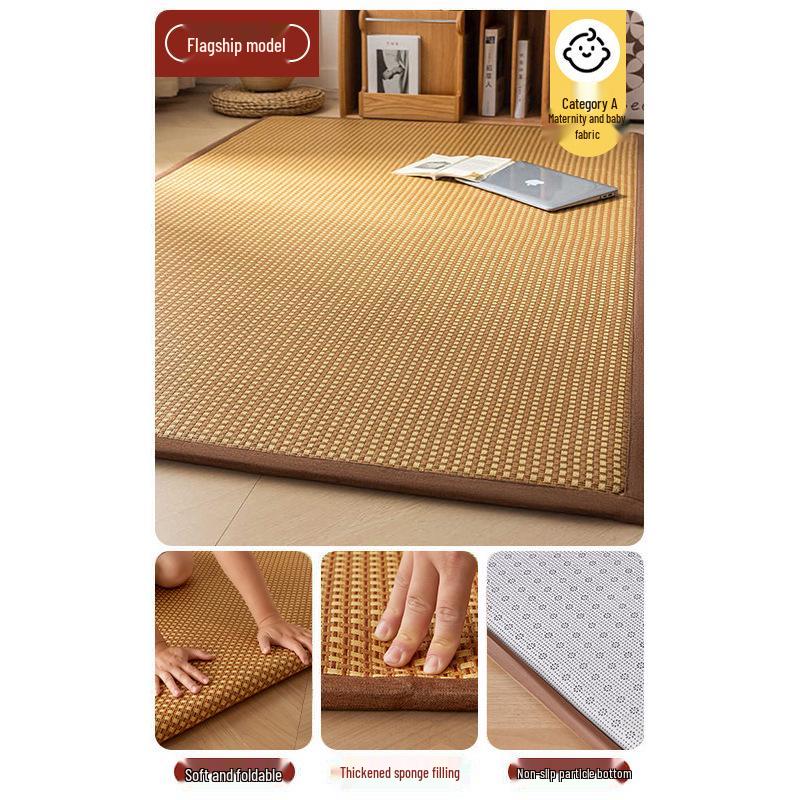 

Утолщенный охлаждающий ротанговый спальный коврик - Мягкий летний матрас для общежитий и пола 80x190cm Dorm Single