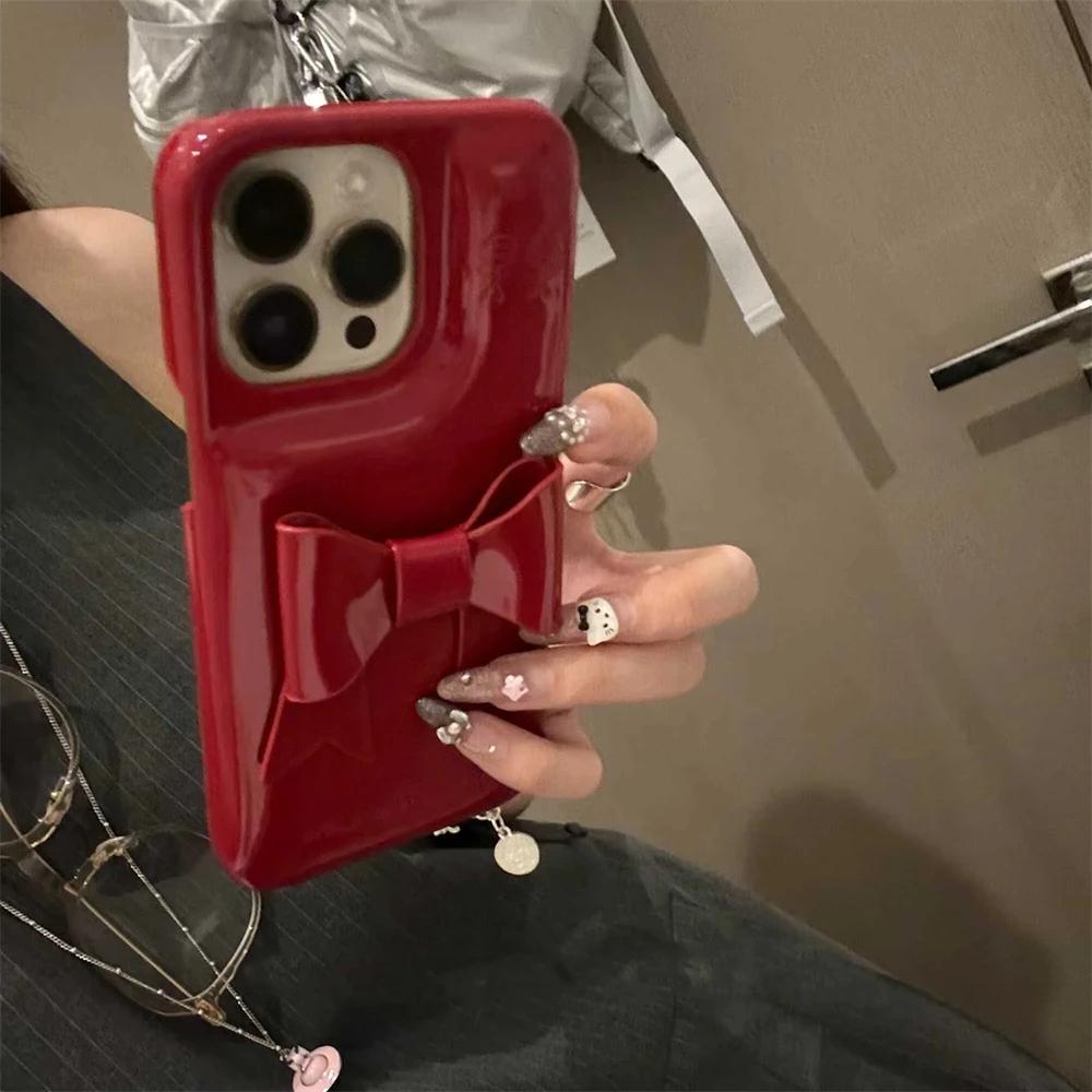 INS Kreativní lesklý obal na telefon s mašlí ve tvaru mýdla Pro iPhone 17 Promax 16 15 13 14 12 Pro Max Cukrová barva Měkký kryt Nárazuvzdorná skořepina