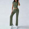 Women's Color Casual Top And Pants Fashion Two-piece Set