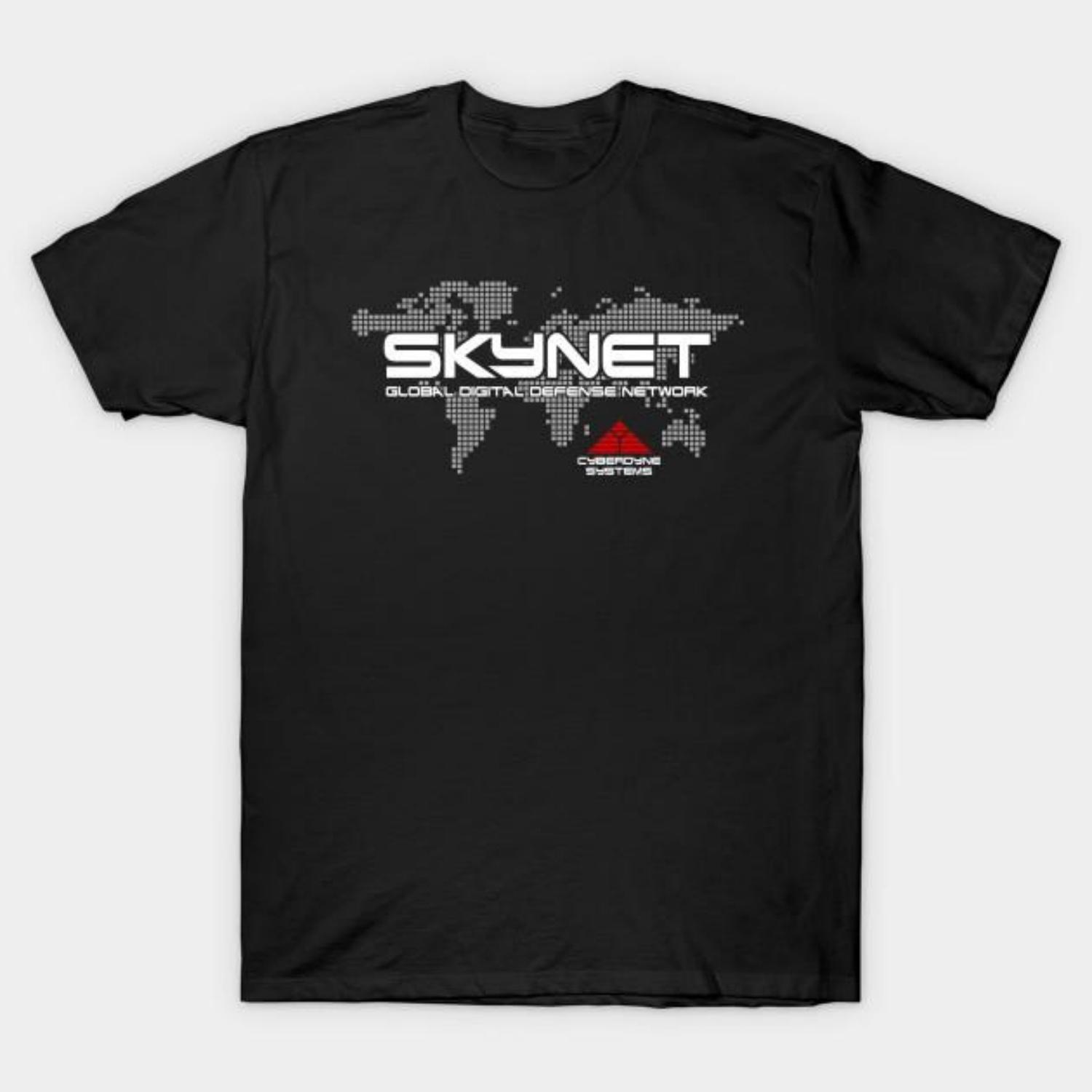 

Men Black Print T-shirt Cyberdyne Systems Skynet Global Digital Defense Network (Terminator) No-Cut Transfer Paper Print Cotton Tshirt XXXXXL чорний