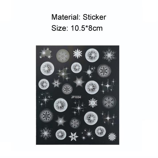 Transfer Decals Long Lasting Makeup Tools White Butterfly Moon Shape Nail Art Sticker for Professional Use