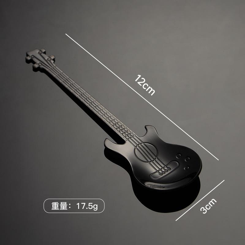 304 Stainless Steel Creative Styling Coffee Spoon Guitar Spoon Stirring Spoon Seasoning Spoon Gift Meal