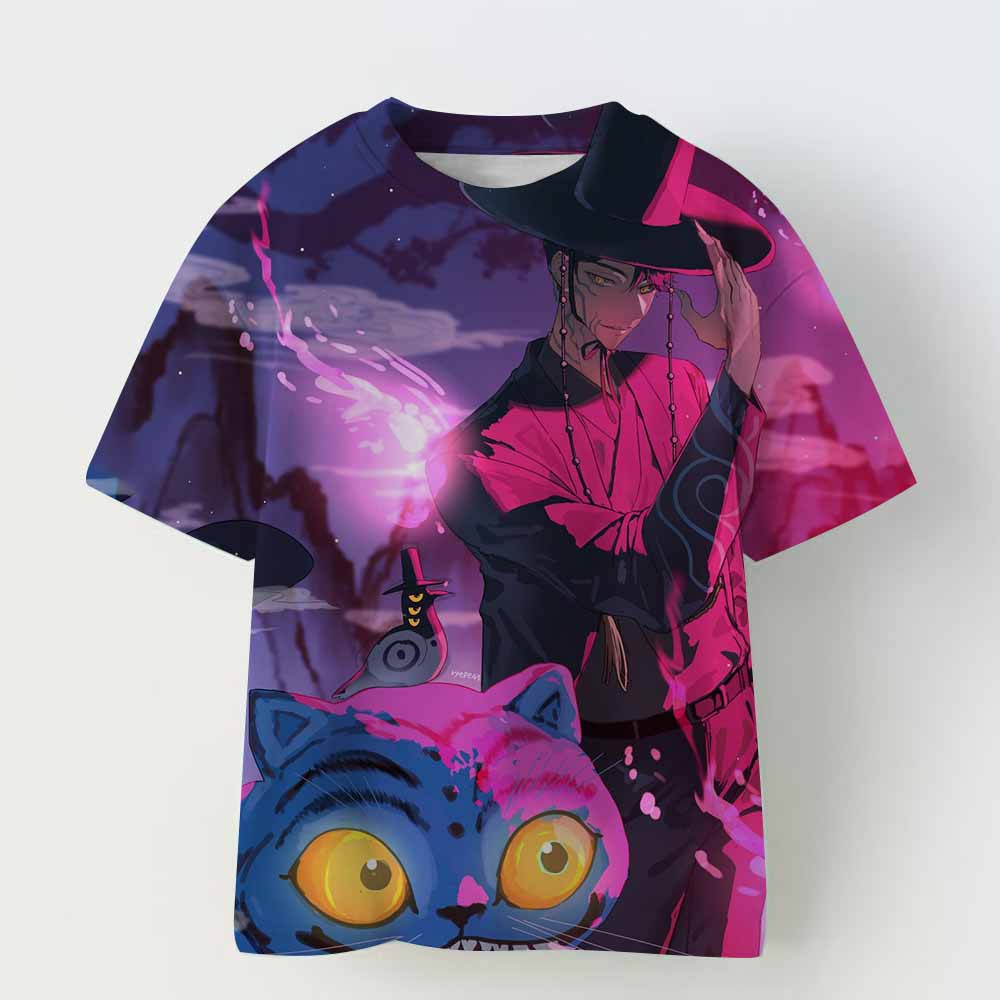 Kpop Demon Hunters Children's Clothing Short Sleeve T-shirt Kpop Demon Hunters Tiger Harajuku Tshirt for Boys Girls Gift