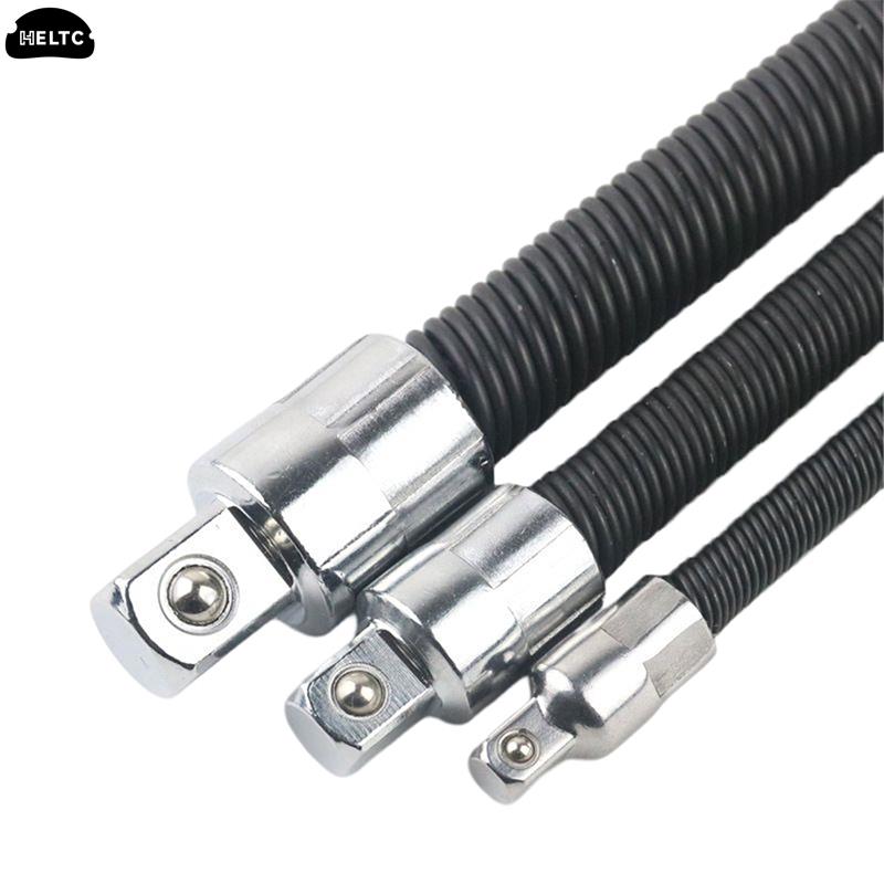 1pcs 1/4 3/8 1/2 Driver Flexible Socket Extension Bar Adapter Long Socket Extension Rod Torque Socket Ratchet Wrench Extende