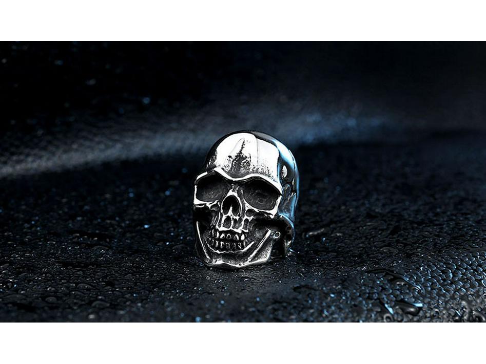 Titanium Steel Men's Domineering Punk Skull Ring