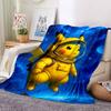 1pc Pikachu Astronaut Blanket Lightweight Flannel Blanket Throw Blanket For Sofa, Bed, Travel, Camping, Livingroom, Office, Couch