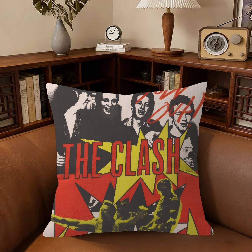 Rock Band The Album Clash Cushion Cushion Cover Pillowcase Upholstery Sofa Throw Pillow Home Decor Pillowcas