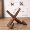 Wooden Kitchen Recipe Display Stand Dining Menu Holder Desktop Reading Bookend Study Book Rack