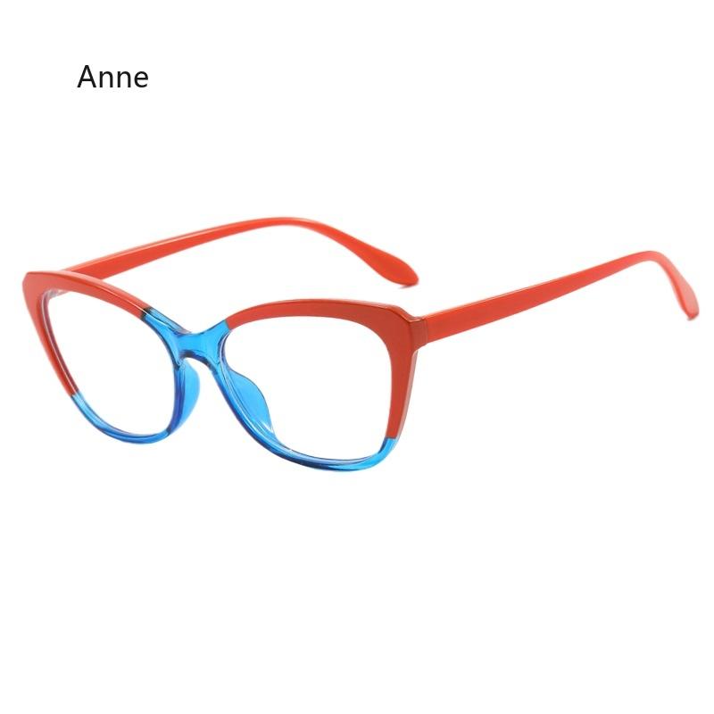 Vintage Cat Eye Women Eyeglasses Simple Multicolor Rim Blue Light Blocking Spectacles New Trendy Ins Design Eyewear
