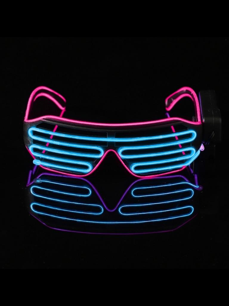 LED luminous glasses bar disco blinds atmosphere props party Cyberpunk sci-fi technology EL glasses glow (without batteries)