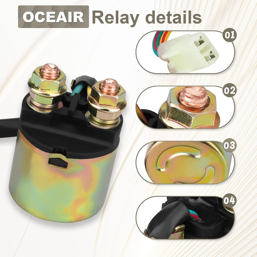 Starter Solenoid Relay For Honda TRX350 Fourtrax Rancher 420 400 350 Foreman 400 500 520 Rubicon 500 520 Rincon 650 680 Sportrax 90 SND6073