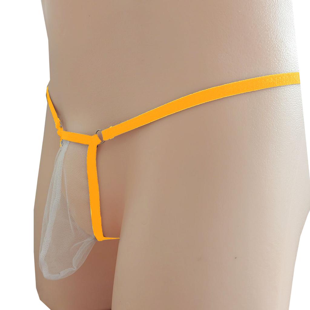 Men Mesh Underpants T-Back Thongs Underwear Briefs Sexy G String Thong Breathable Open Back Underpants See Through Jj Sleeve