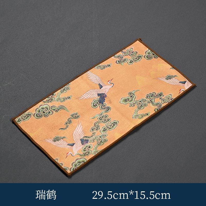 Chinese Style Tea Towel Absorbent Rag Painted Tea Cloth Household Kitchen Table Cleaning Mats Napkin Placemats Cleaning Cloth
