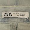 unused ZARA Vintage processed denim cargo pants 42 Ice blue Jeans Crush Women Used
