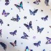 Dark Butterfly Aurora Laser Nail Stickers - Dark Purple Stars DIY Adhesive