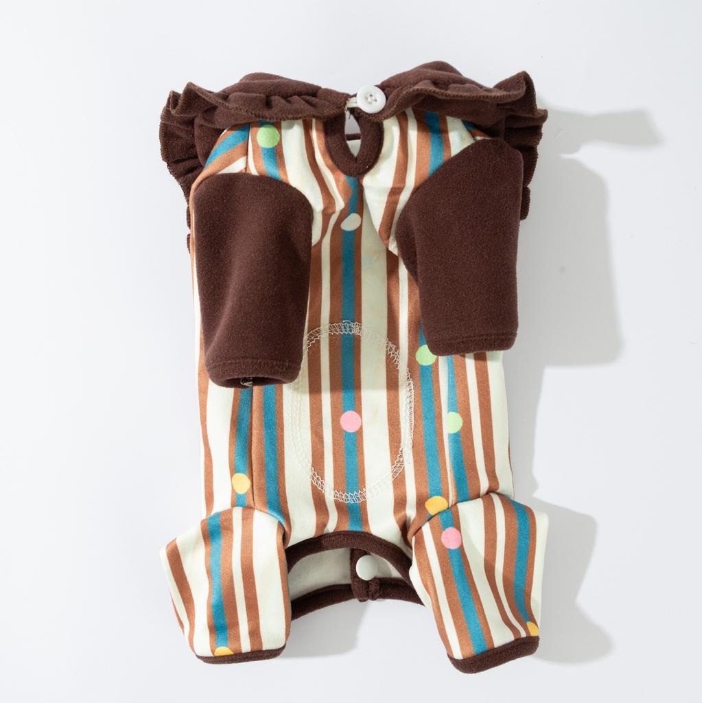 Autumn and Winter New Models Fei Navy Lace Collar Four-legged Belly Coat Dog Clothes Cat Clothes