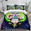 Animation R-ick Duvet Cover pillowcase BeddingBoyGirl Bedroom Decoration ChildrenGift Single Double Large SizeZip Duvet Cover