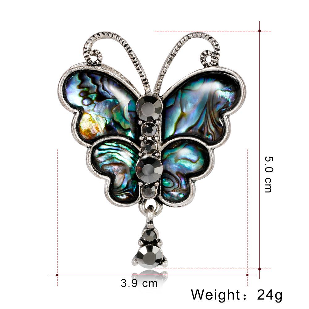 Women Fashion Butterfly Shell Broochpins Elegant All-match Scarf Buckle Suit Brooches Decoration