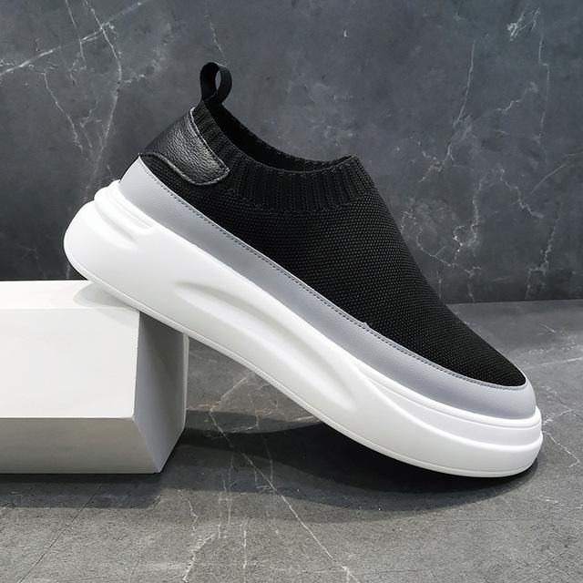 Fashion High-quality Hightop Socks Shoes Men Summer New Style Knitted Soft Sole Men Shoes Breathable Allmatch Trend Casual Shoes