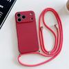 Umhängeband Einfarbige Hülle Für iphone 17 Air 16 15 14 Plus 13 Pro Max Luxus Stoßfestes Silikon Weiche TPU Rückseite