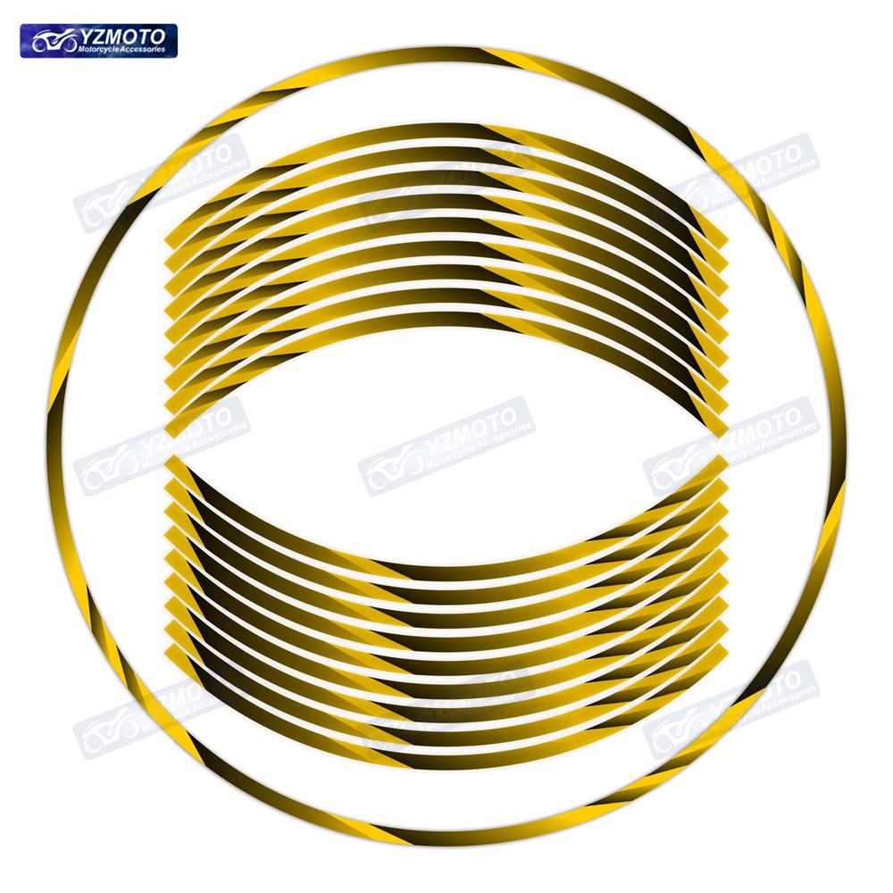 Motorcycle Reflective 17 Inch Wheel Stickers Racing Rim Stripe Tape Hub Decal Motorbike For Yamaha YZF R1 R6 R7 FZ1 FZ6 FZ8