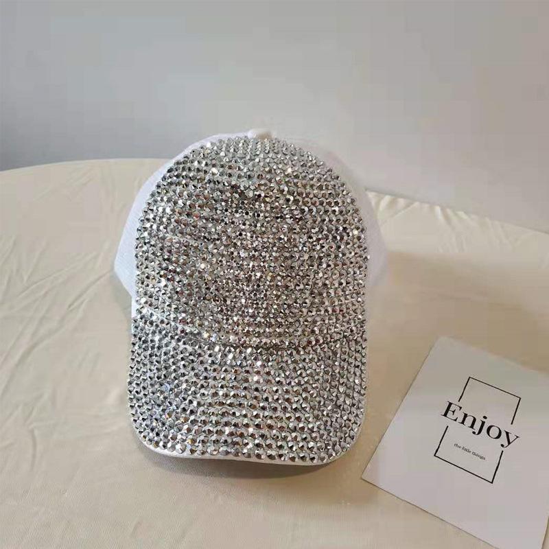 Douyin Internet celebrity hat women's tide spring rhinestone mesh hat fashionable personality versatile women's cap sun hat