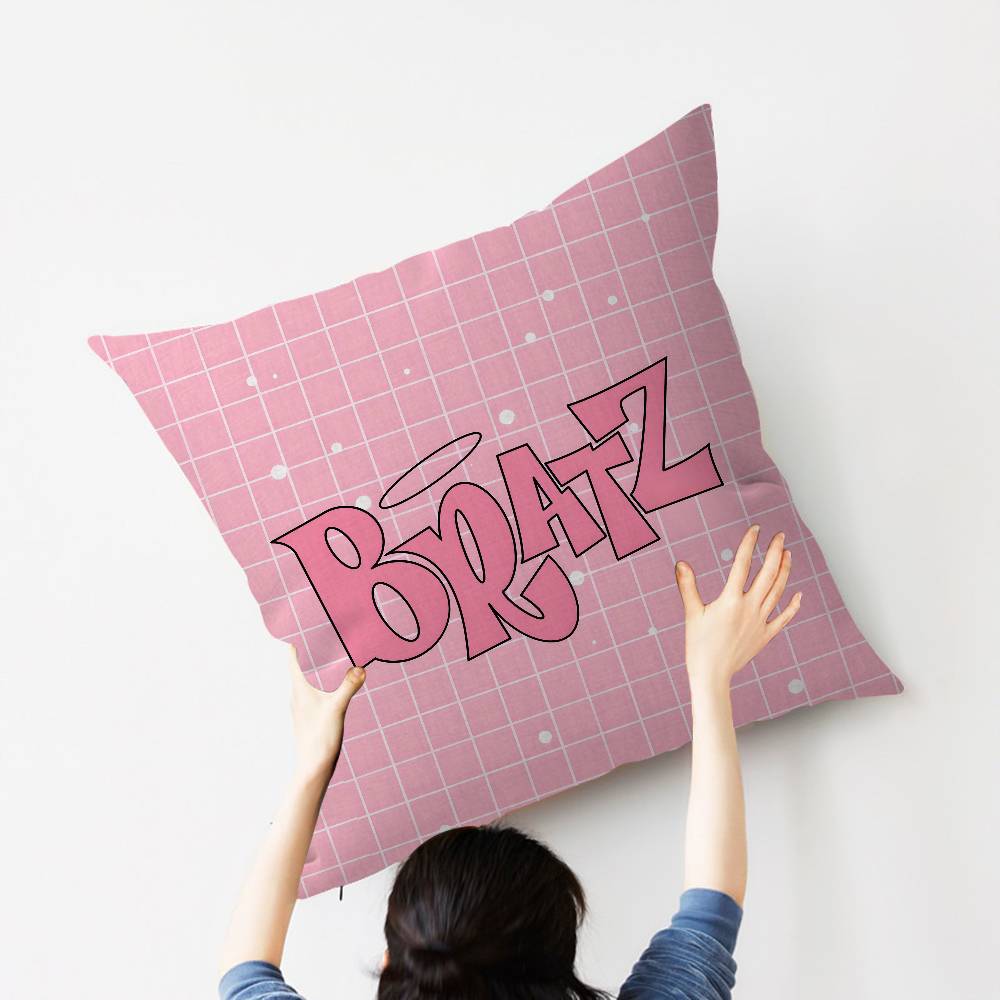 B-Bratzz Fashion M-Mask G-Girl Personalized Pillow Cover Kids Bedroom Wild Party Decor Pillowcase Kid Birthday Shower Gift