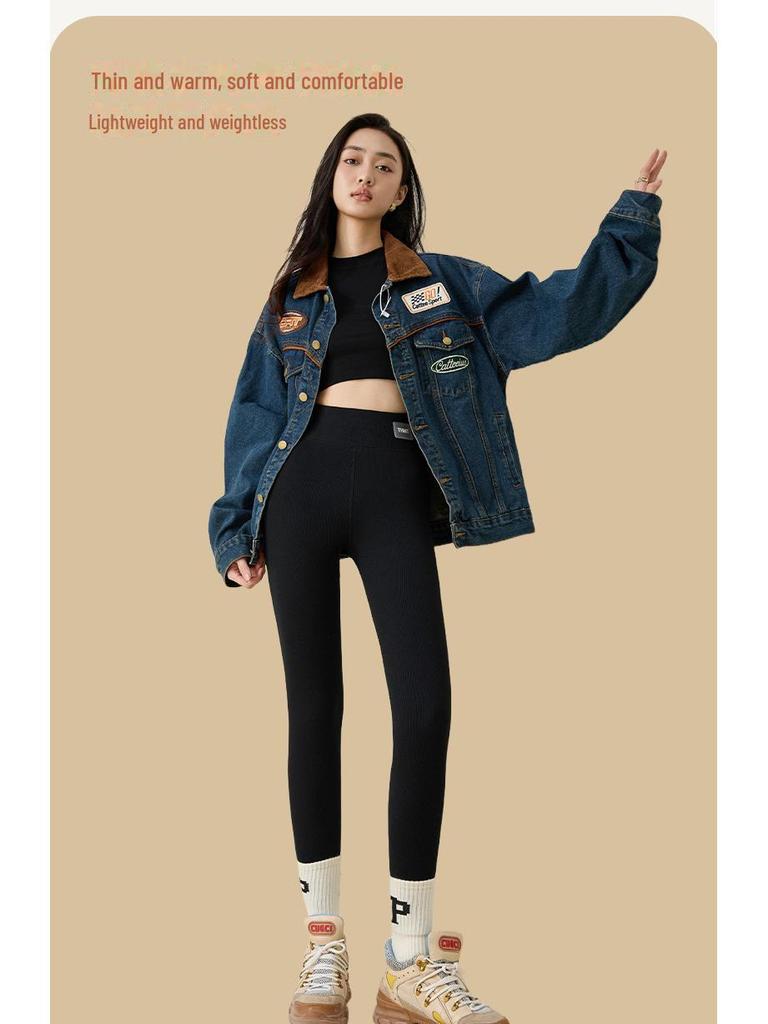 Extra Thick Plush High Waist Winter Leggings - Slimming Skinny Wool Pants for Women