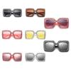 Trendy Square Frame Sunglasses With Oversized Rhinestones For Unique Fashion Style And Uv380 Protection