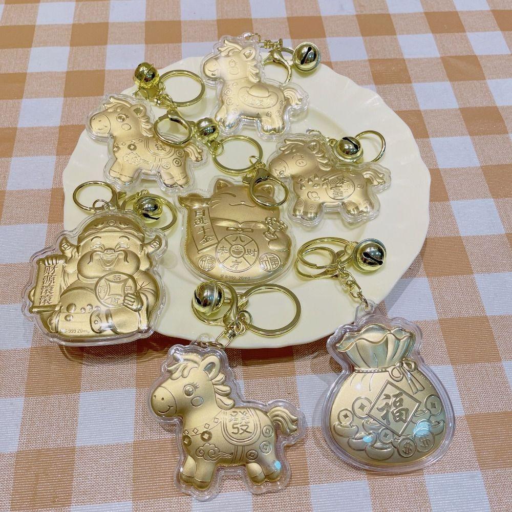 Luck Pony Keychain Wealthy Zodiac Horse Keychains Bags Accessory Bag Pendant  New Year Party