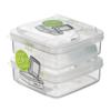2pcs Flip-top Butter Block Cheese Slice Storage  Box Portable Refrigerator Fruit Vegetable