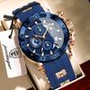 POEDAGAR Top Sport Man Watch Chronograph Waterproof Luminous Fashion Men Clock Date Silicone Strap Quartz Military Men's Watches
