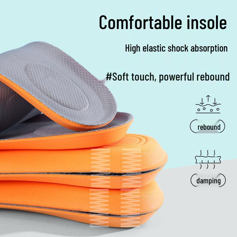 Unisex Sweat-Absorbent Breathable Massage Insoles with Soft Sole & Deodorizing 4D Design for Military Training