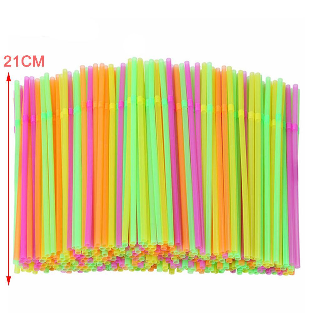 100pcs Tropical Umbrella Straws Mix Color Disposable Plastic Drinking Straw Cocktail Juice Hawaii Beach for Party Decoration