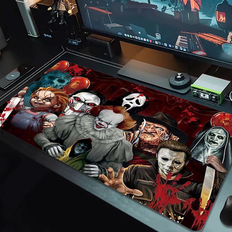 Horror Halloween Color Mouse Pad Large Gaming Table Cushion Non-slip Laptop Tablet Big Mousepad XXL Mat Mini PC Playmat With Lock edge