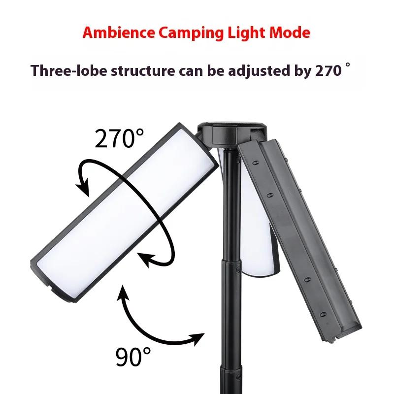 Multifunctional Portable LED Camping Light with 5 Lighting Modes,Wide Illumination, a Focused Long Beam Range, Adjustable Length