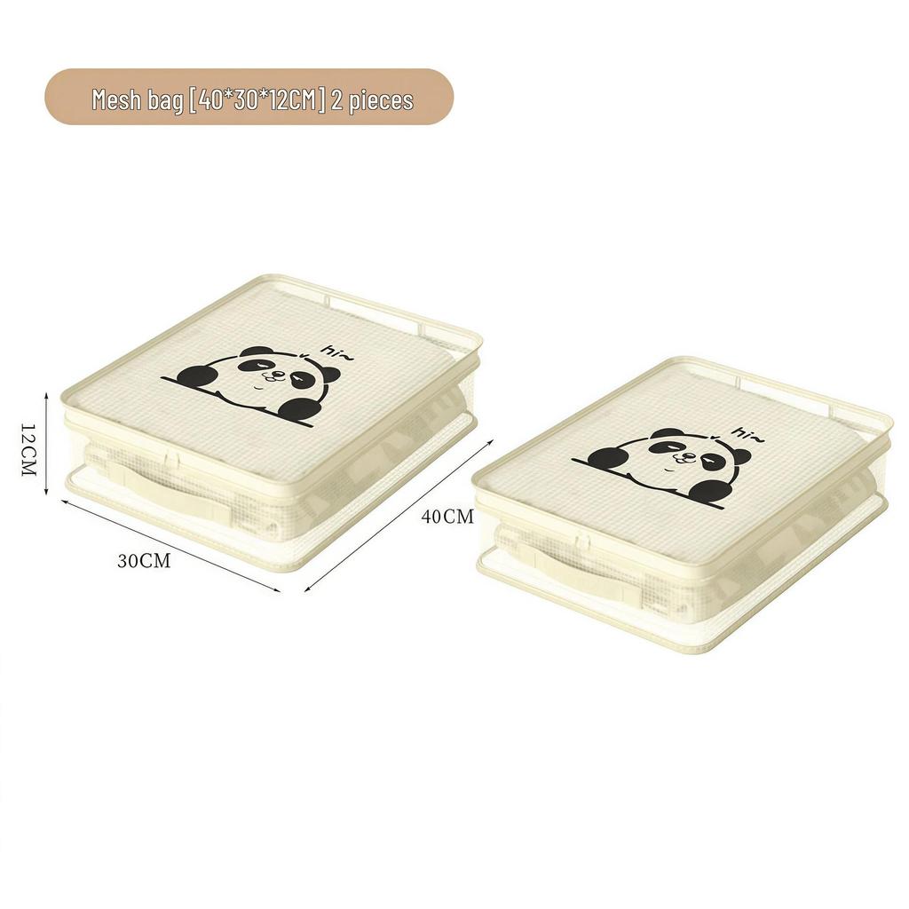 Four-Piece Mesh Storage Bag Set for Bedding and Clothes