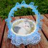 Miniatures Plush Bunny Toy Figurines Plush Sleeping Cats Simulation Rabbits Toy  Car Ornaments