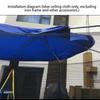 Trampoline Sun Protection Cover Dust-Proof Anti-UV Sunshade Cover Space-Saving Blue Protection Cover User-Friendly Trampoline