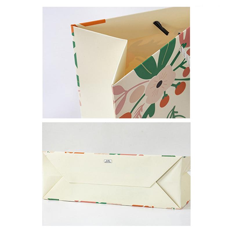 1Pcsgift Bags Mother'S Day Gift Wrapping Bagscartoon Tote Bags Birthday Paper Bags Bow Gift Packaging Bag