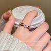 Wind Pearl Zircon Butterfly Ring Female Niche High-end Sense Light Luxury Couple Pair Ring Temperament Open Ring
