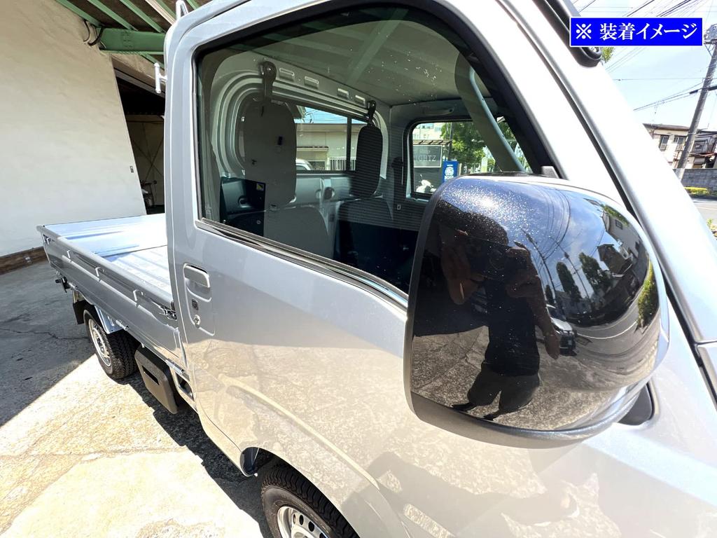 BRIGHTZ Finish Stainless Steel Window Moulds for the Hijet Jumbo Truck Ultra-Mirror (2-Piece Set) (S500P, S510P) (Late Model) [WIN-SIL-158]