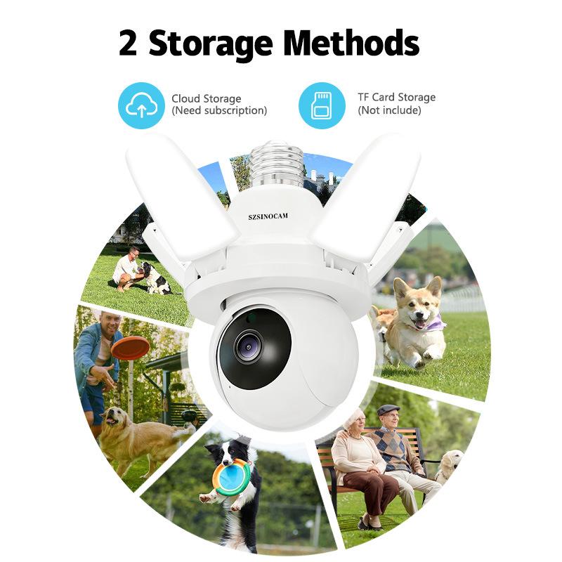 Tri-Leaf Full-Color Night Vision Panoramic WiFi Camera with Mobile Remote Monitoring