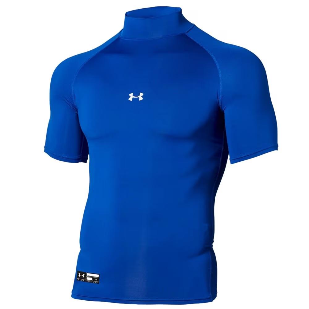 Under Armour T Shirts Men s Royal Blue Half Turtleneck Moderate Straight Fit 1358642-400 XL