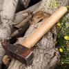Carbon Steel Forging Iron Hammer Blacksmith Wooden Handle Hammer Blacksmith Flat Mouth Head Hand Tools Manual Multi Purpose