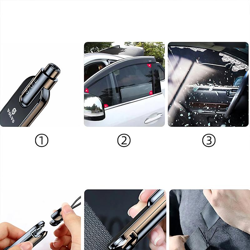 Car Safety Hammer Auto Emergency Glass Window Breaker Tools For Volvo XC60 XC40 V60 V40 XC90 XC70 V50 S60 V70 S90 AWD S80 T6 V90