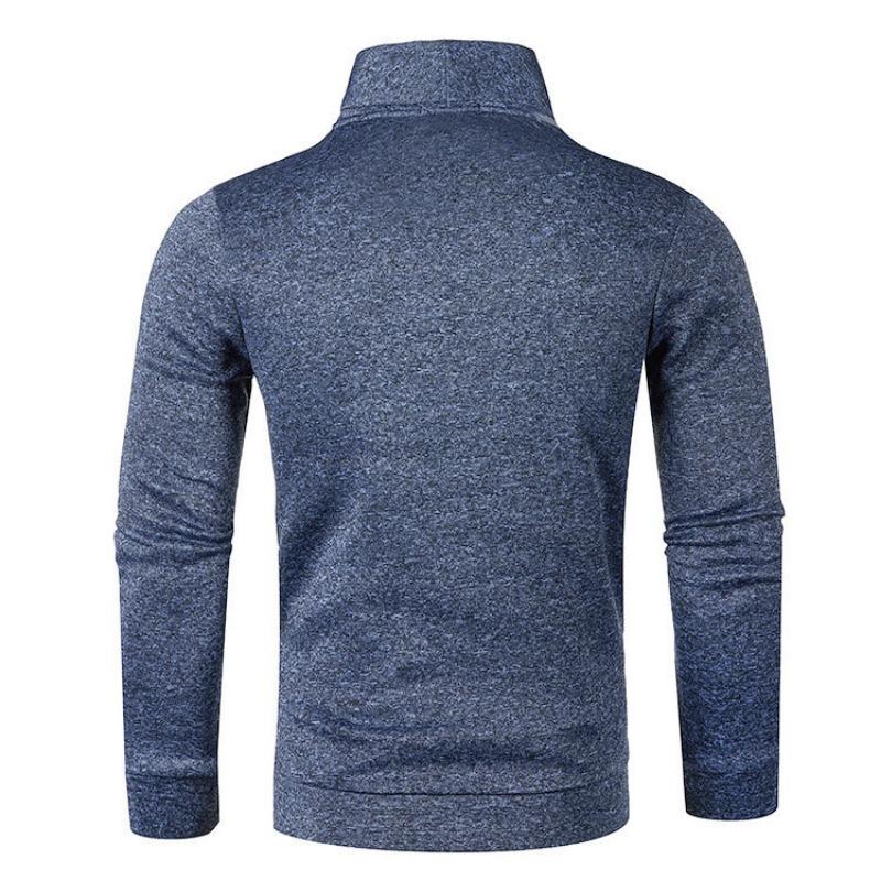 Men's Semi Cardigan Autumn Korean Loose Casual Pullover Jacket Long Sleeved Thin Velvet Sweater