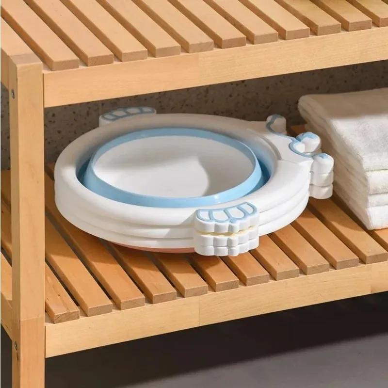 Cute Children's Washbasin and Hangable Wash Basin Suitable For Travel Home Use Baby Cartoon Easy-to-Carry Bath Basin