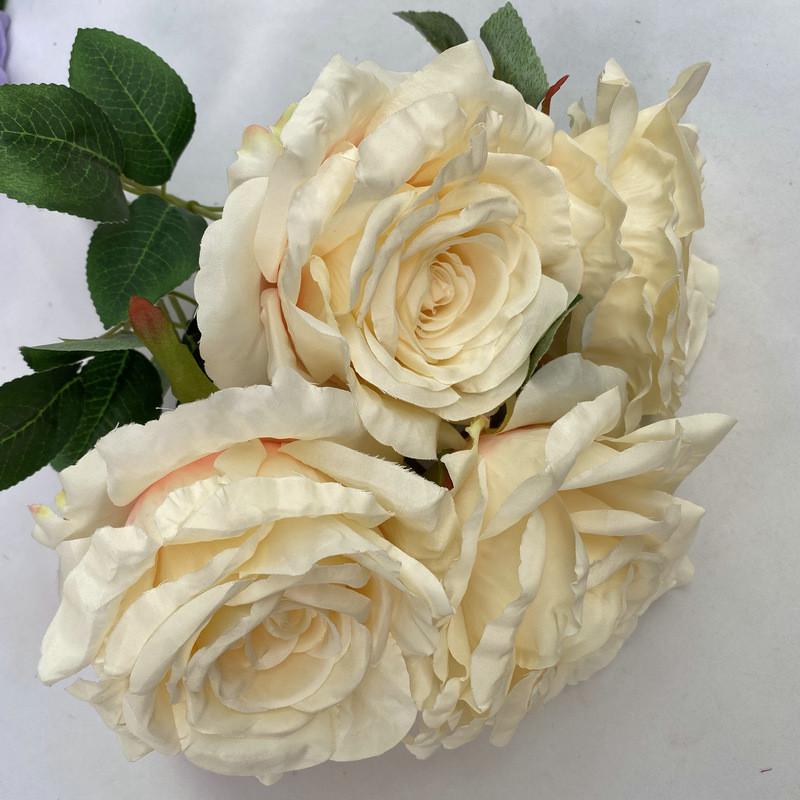 Silk Rose Artificial Flowers Bouquet Wedding Decor Home Photography Floral Prop